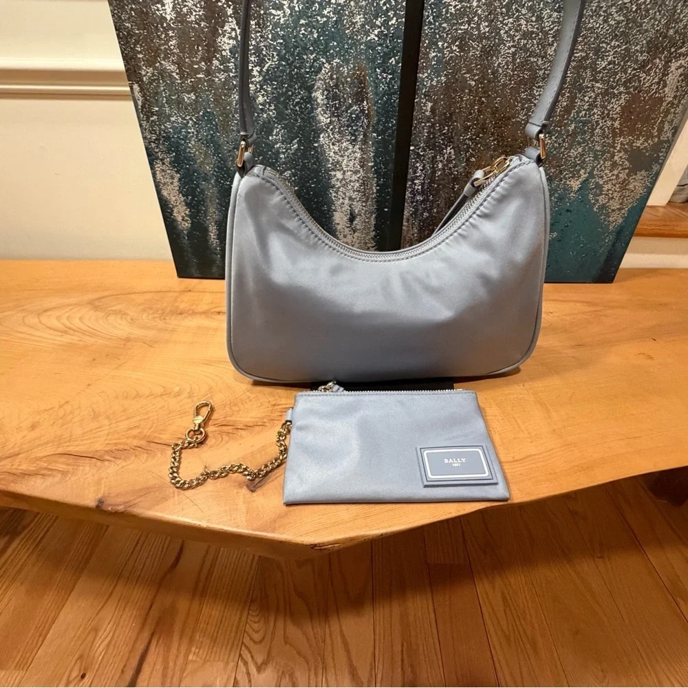 Bally Nour Shoulder Bag in Seashell Blue